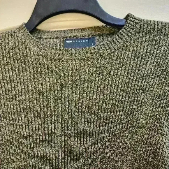 Asos design heather gold and black long sleeve light sweater size medium - Picture 4 of 6